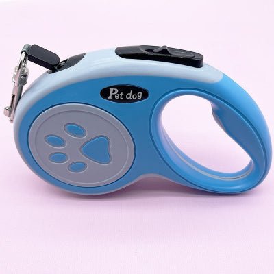 Laisse pour chien retractable bleu