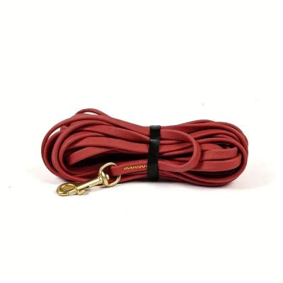 Longe pour chien PVC rouge variante