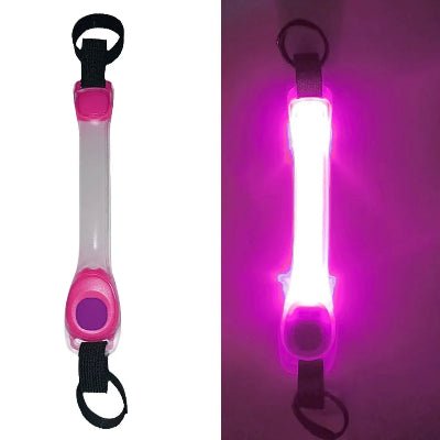 collier chien lumineux bande lumineuse rose