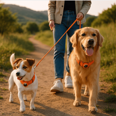 Collier anti fugue chien airtag promenade sereine