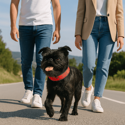 Collier reflechissant pour chien VisioSafe griffon rouge