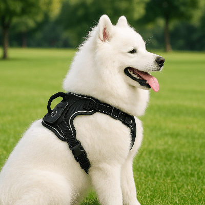 Harnais lumineux chien noir