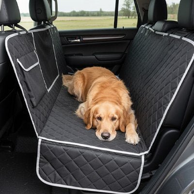 Housse voiture chien golden