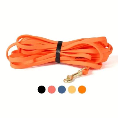 Longe pour chien PVC orange variante
