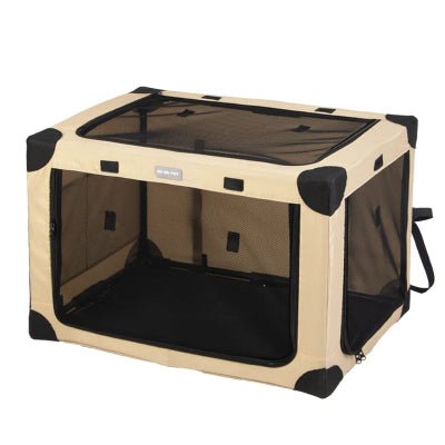 cage pour chien beige