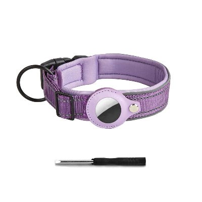 collier anti fugue chien | Airtag réfléchissant couleurs - Chien à l'honneur