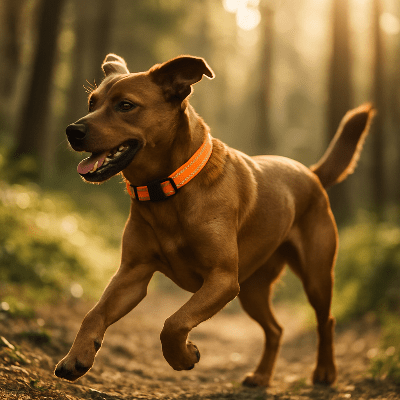Collier chien | Réfléchissant couleur clair - Chien à l'honneur