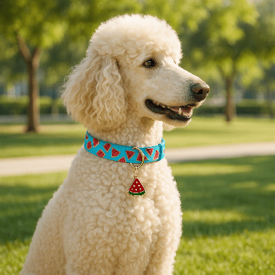 Collier pour chien fruits caniche avec les pasteques