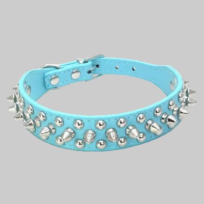 collier pour chien spike et rivet bleu