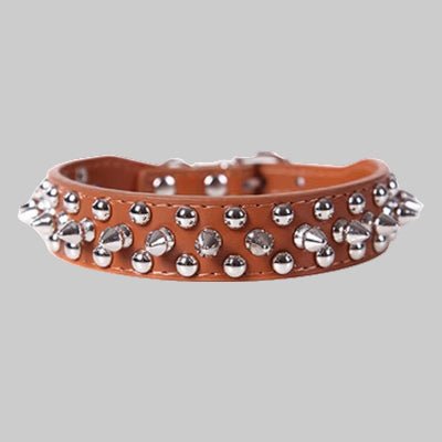 collier pour chien spike et rivet brun variante