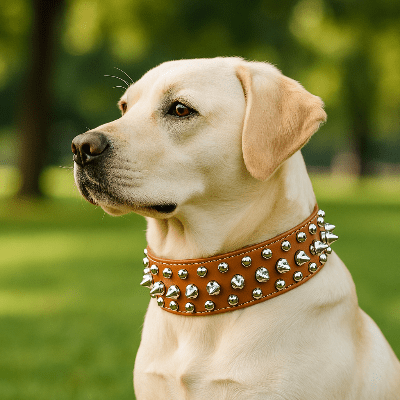 collier pour chien spike et rivet brun