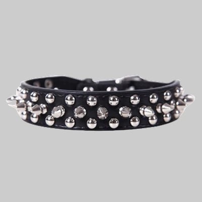 collier pour chien spike et rivet noir