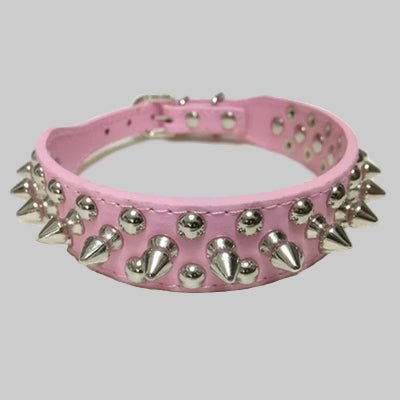 collier pour chien spike et rivet rose