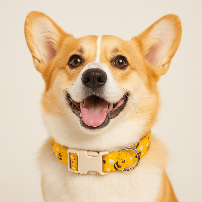 collier chien abeilles corgie