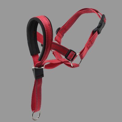 Harnais anti traction pour chien rouge