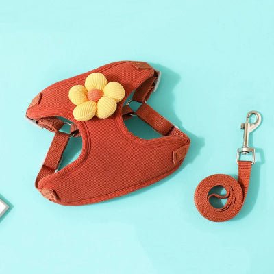 harnais pour petit chien rouge