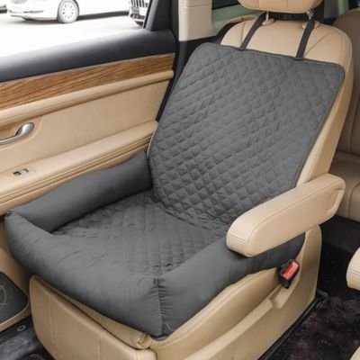 Housse voiture chien gris