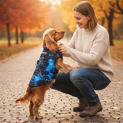 Imperméable pour chien​ bleu confortable