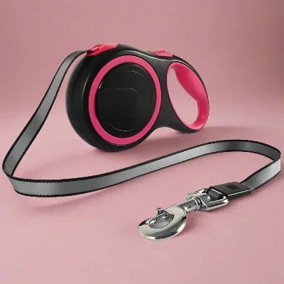 Laisse de chien - MaxLeash™ - Rose - Chien à l'honneur