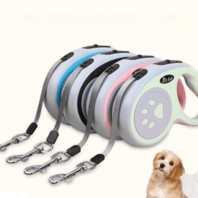 laisse pour chien retractable 4 couleurs