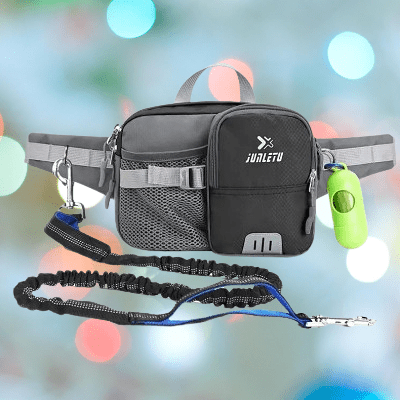 Laisse pour Chien - WaistBag™ - Gris - Chien à l'honneur