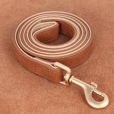 laisse pour chien cuir moelleux variante marron