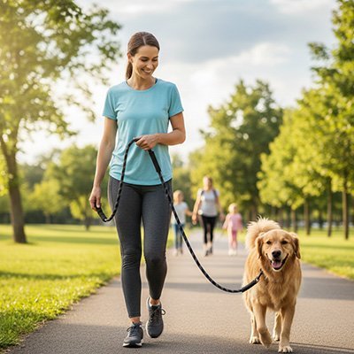 Longe chien en ballade