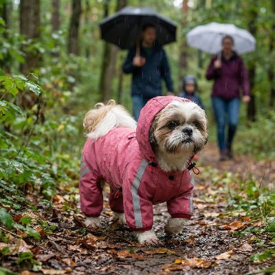 manteau chien impermeable au bois
