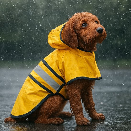 Manteau pour chien jaune pluie