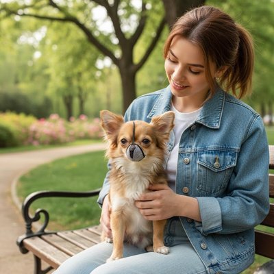 Museliere pour chien​ chihuahua banc