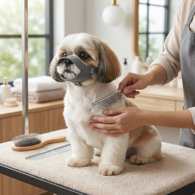 museliere chien grise