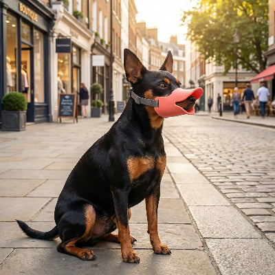 museliere chien rose