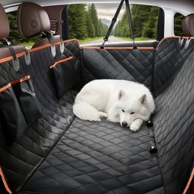 Protection voiture chien​ blanc