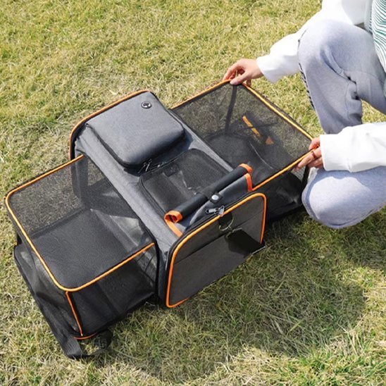 Sac de transport chien orange