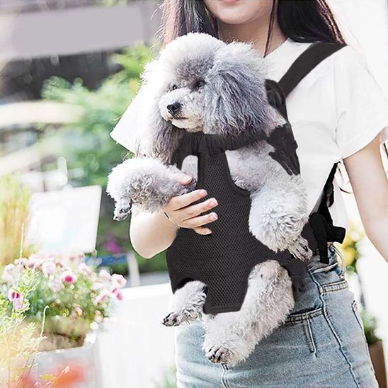 Sac de transport chien noir caniche