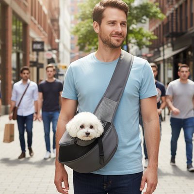 Sac de transport pour Chien gris moderne